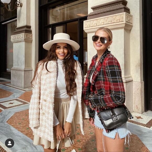 Zara Textured Tweed Double Breasted Blazer Blogger Fave 8415/706/046 - Picture 2 of 7